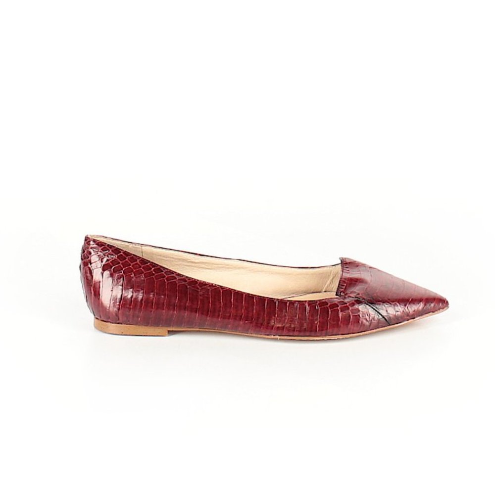 Vince Camuto Red Snake Skin Flats
